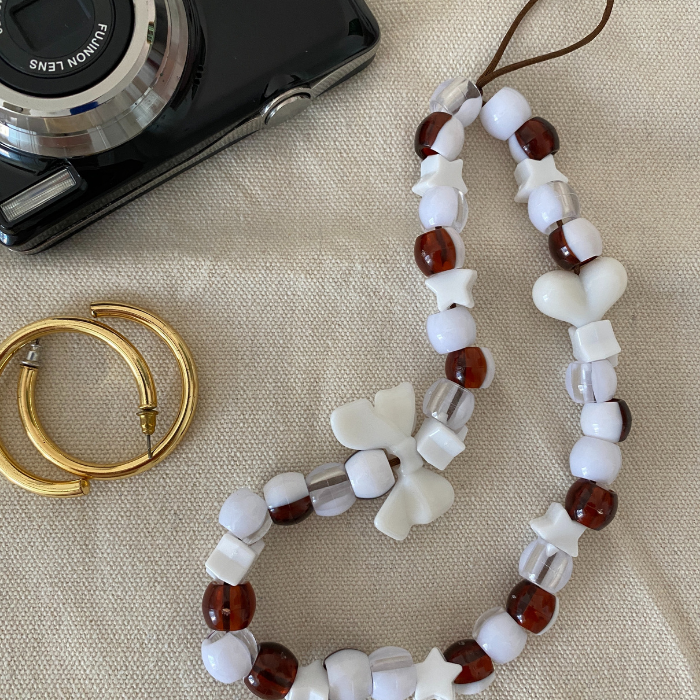 Milky Brown Telefon Boncuğu