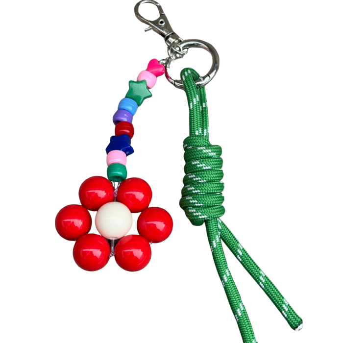 Kişiselleştirilebilir Flower Pop Minis 2 Red  Anahtarlık & Charm